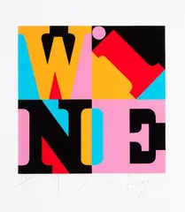 Wine by Dick Frizzell, lithograph, 21/150, offered Feb 2018