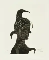 Fishfinder 2 by Bill Hammond, lithograph, 14/45, sold Feb 2018