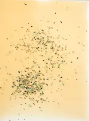 Untitled by Elliot Collins, gesso, paper and resin on board, offered Feb 2018