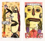 Jennifer Dolezel, Life doesn’t frighten me, two stone lithographs, 49/150 and 43/150