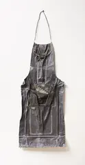 Apron by Greer Twiss, found objects and lead, offered Feb 2018