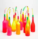 Judy Darragh, Untitled, mixed media and 12 found bottles
