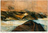 Stanley Palmer, Makara Coast, Wellington, bamboo, engraving, 19/40