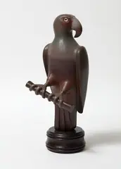 Warren Viscoe, Parrot, carved and painted wood
