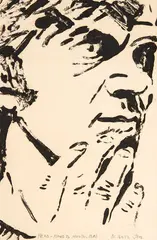 James Ross, Head – Hand to Mouth (S.P), monoprint, 1/1