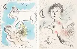 Bonne Anée by Marc Chagall, lithograph, diptych, sold Feb 2018
