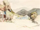 John Weeks, Velvet Hills, watercolour