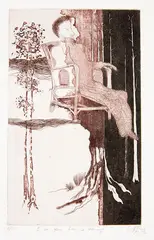 Cecil Park, I see your Hair is Burning, etching, 8/25