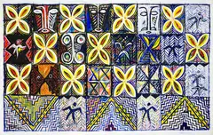 Fatu Feu’u, Agaga Puaikura, mixed media on canvas