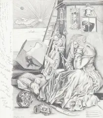 Matthew Couper, The NZ Masters, graphite on paper
