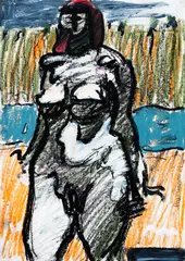 Alan Pearson, Untitled, oilstick on paper