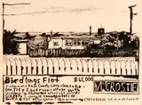 Birdlings Flat by Martin Poppelwell, ink on paper, sold Feb 2018