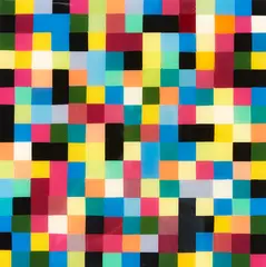Anne Reithmaier, Geometrix I, acrylic and liquid glass on board