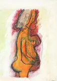 Gordon Crook, Untitled – Portrait of a pregnant woman in profile