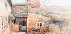 David Barker, Churchyard, St. Clement, Cornwall, England, oil on board
