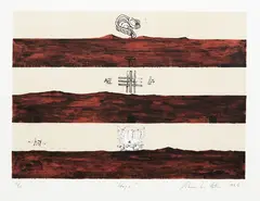 Hopa by Shane Cotton, lithograph, 18/25, offered Dec 2017