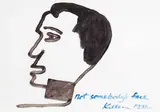 not somebody’s face by Richard Killeen, acrylic on paper, offered Dec 2017