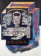 Aroha by Robert Ellis, lithograph, 44/50, sold Dec 2017