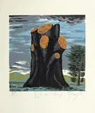 Black Stump by Dick Frizzell, screenprint, 8/100, offered Dec 2017