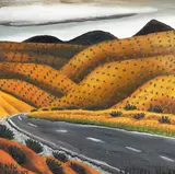 Dick Frizzell, A New Landscape, oil on board