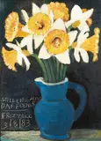 Dick Frizzell, Still Life with Daffodils, oil on board