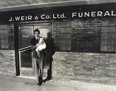 Robin Morrison, John Moller, Funeral Director, Noball, Ponsonby Road, gelatin silver print, 1977
