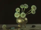 Fiona Pardington, Grandma’s Incense Burner and Dendelion Clocks, inkjet print on cotton rag paper, edition of 10 (2012)