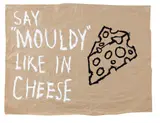 Peter Robinson, Say “Mouldy” Like in Cheese, oilstick on builder’s paper