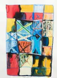 Allen Maddox, Untitled – Grid, watercolour and pastel on paper