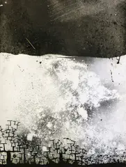 Untitled by James Robinson, mixed media on paper, sold Dec 2017