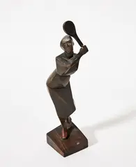 Untitled (Tennis Player) by Terry Stringer, cast bronze, 7/7, sold Dec 2017