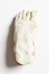 Francis Upritchard, Untitled (foot), carved wood and modelling material