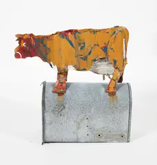 Jeffrey Thomson, Letterbox, rural mailbox, corrugated iron, paint