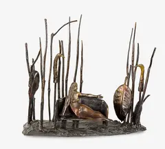 Paul Dibble, French Sticks (Woman on Couch), cast bronze, 1/3