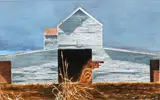 Steve Harris, Canterbury Barn, acrylic on paper