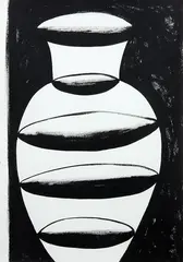 Cloud-Pot and Hide by Gavin Chilcott, acrylic on paper, offered Dec 2017