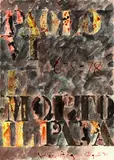 Ralph Hotere, Paolo VI E Morto Ill Papa, watercolour