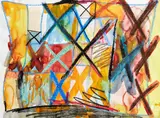 Allen Maddox, Untitled Grid, mixed media on paper