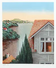 Peter Siddell, Harbour, lithograph, 76/80