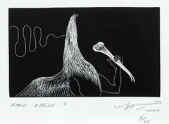 Bill Hammond, Bone Eagle C, lithograph, 5/25