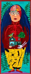 Nicola Jackson, This Bird Is Out Of It’s Cage, oil on board