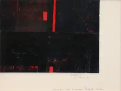 Ralph Hotere, Design for Human Rights Series, oil on card