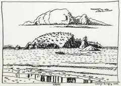 Hahei by George Baloghy, ink on paper, offered Dec 2017