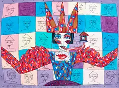 Tracey Collins, Uptodateness of means of expression in the theatre is a condition of, <i>its very existence</i>, mixed media on paper