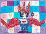Tracey Collins, Uptodateness of means of expression in the theatre is a condition of, <i>its very existence</i>, mixed media on paper
