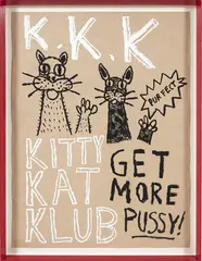 Kitty Kat Klub by Peter Robinson, oilstick on paper, sold Nov 2017