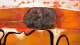 Robert Ellis, City Close to the River, with Orange Clouds