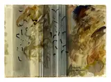 Drawing for Requiem by Ralph Hotere, watercolour and acrylic on paper, offered Nov 2017
