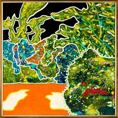 Pat Hanly, Mid-Summer Garden, enamel and acrylic on board