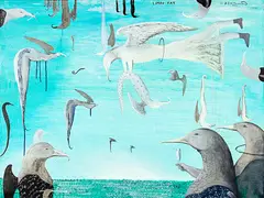 Bill Hammond, Limbo Bay, acrylic on canvas